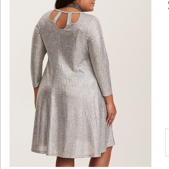 torrid Dresses & Skirts - Torrid metallic trapeze dress NWT
